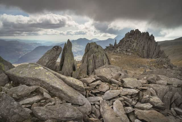 Castell y Gwent, Glyder Fach, with Snowdon beyond.