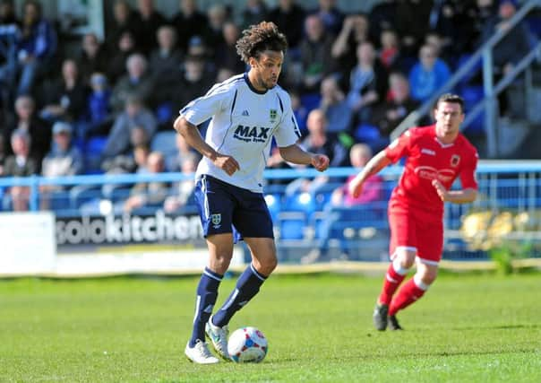 Guiseley's Oli Johnson.