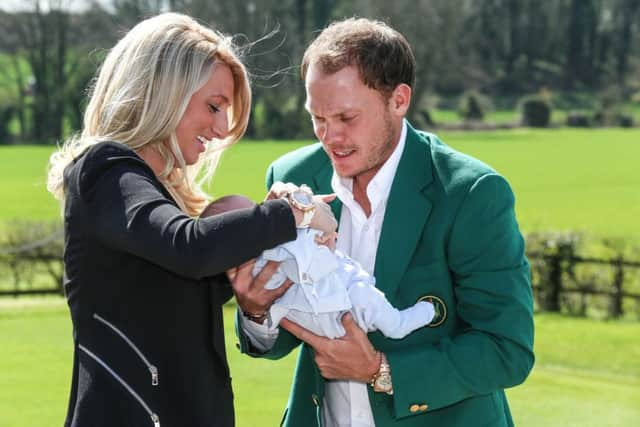 Masters champion Danny Willett with his wife Nicole and baby Zachariah at Lindrick Golf Club in South Yorkshire. Picture: Ross Parry Agency