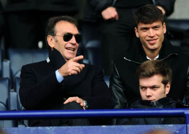 Massimo Cellino with son Edoardo (right)