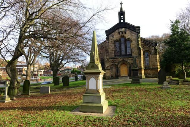 The memorial in Christ Church, Ardsley, to the victims of the Oaks Colliery disaster.