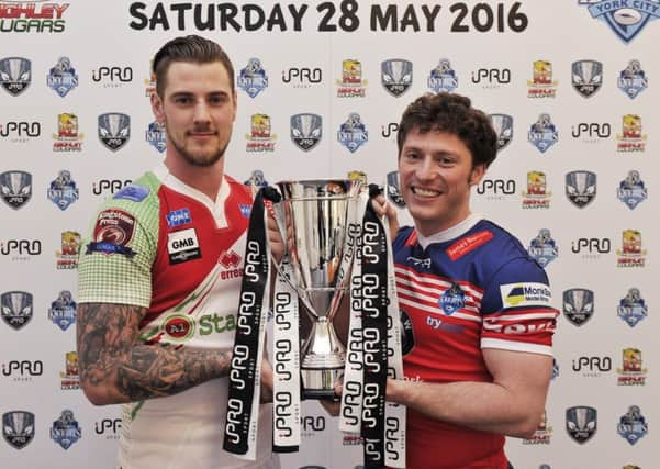 Keighley Cougars v York City Knights: Danny Lawton and Jonny Presley.