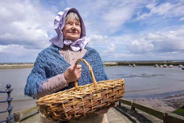 Jo Jackson dressed as a traditional fisherwoman. Picture: Tony Bartholomew