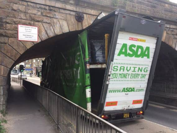 The aftermath of the lorry crash