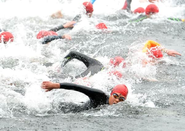 Swimmers at Roundhay Park. Picture Tony Johnson