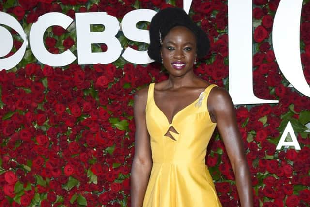 Danai Gurira arrives at the Tony Awards