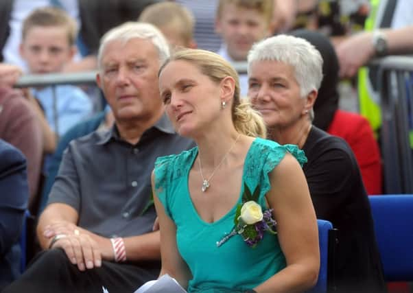 Jo's sister Kim Leadbeater with her parents Jean and Gordon Leadbeater. Pics: Simon Hulme.