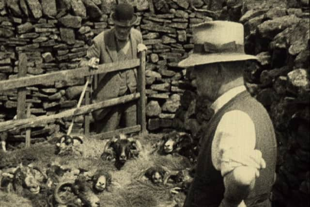 A still from Farming on Grassington Moor, from the 1930s