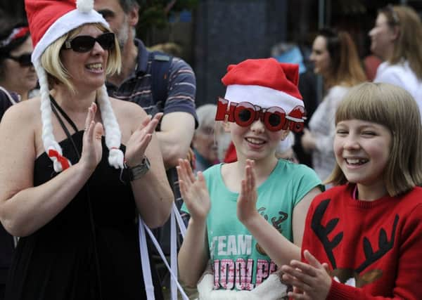 Hebden Bridge was celebrating a belated Christmas on Saturday after the floods washed away their celebrations six months ago. Picture; Bruce Rollinson