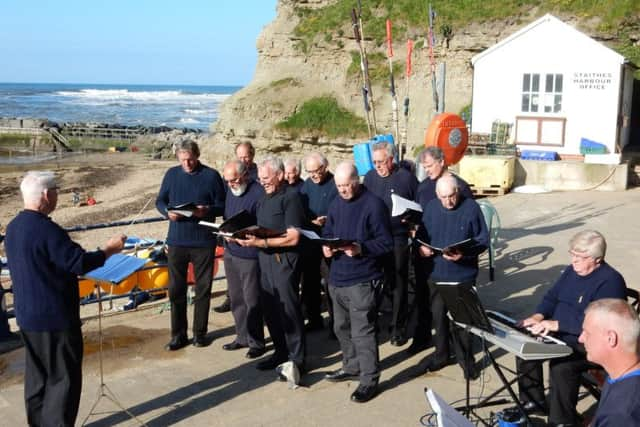 The choir performing