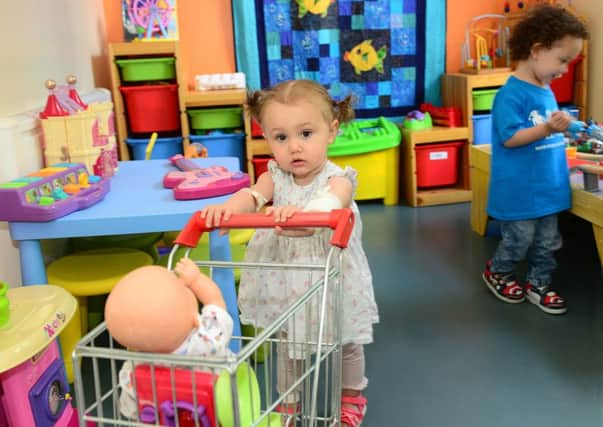 Elise Moses in one of the Eckersley House playrooms. Her family used the charity when Elise received treatment at the LGI. She was able to go home on Friday. Picture Scott Merrylees