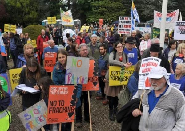 Anti-fracking protestors