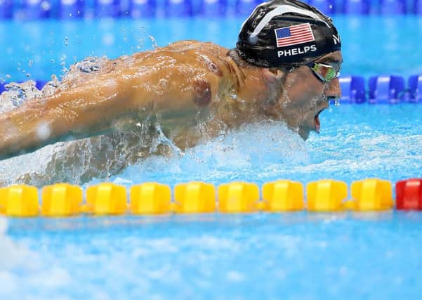 Mark Phelps seen here during the Mens 200m Butterfly semi-final at the Rio Games this week. (PA)