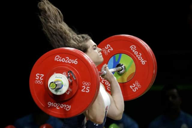 Yorkshire's Rebekah Tiler competes in the women's 69kg weightlifting competition