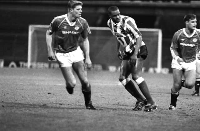 Dalian Atkinson (centre) in Sheffield Wednesday days