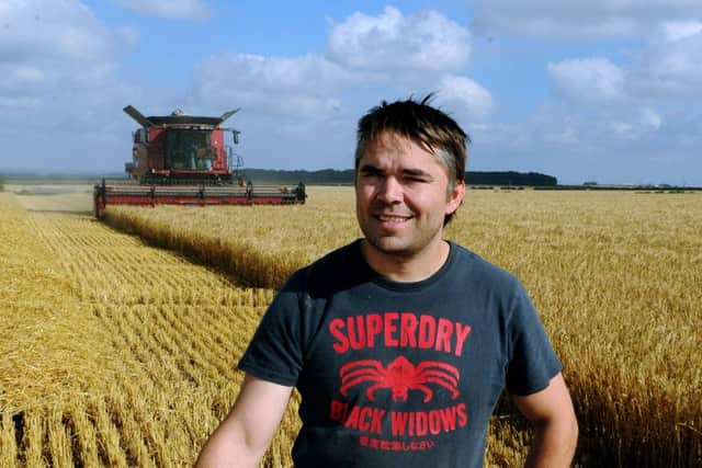 COUNTRY WEEK..............  Jim and Lucie Stephenson at Manor Farm, Goodmanham, near Market Weighton. Jim pictured during harvest.
17th August 2016.
Picture : Jonathan Gawthorpe