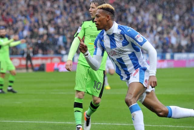 Rajiv Van La Parra celebrates scoring the only goal of the game