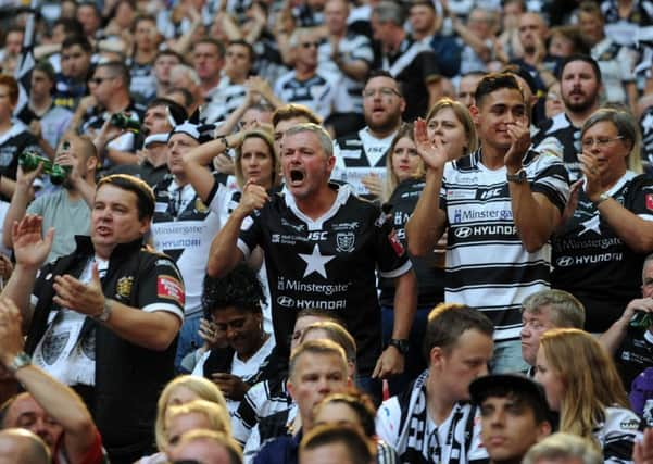 Hull's fans at Wembley. (Picture: Jonathan Gawthorpe)