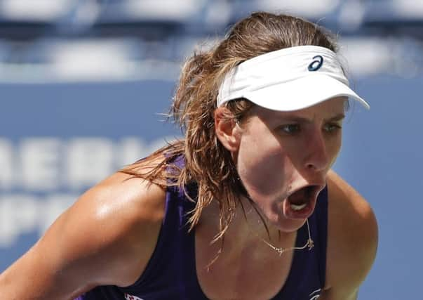 Johanna Konta on her way to defeat against Anastasija Sevastova Picture: AP/Alex Brandon