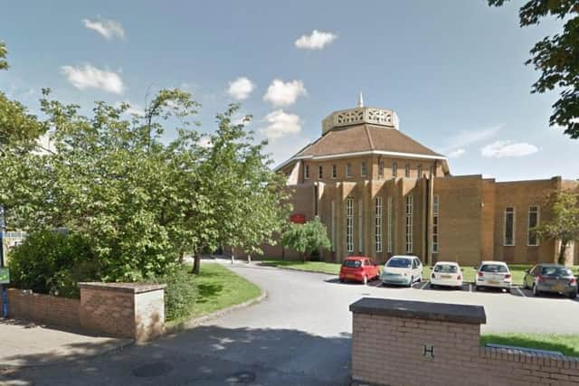 The woman was pictured walking past St Peter in Chains Roman Catholic Church. (Photo: Google Maps).