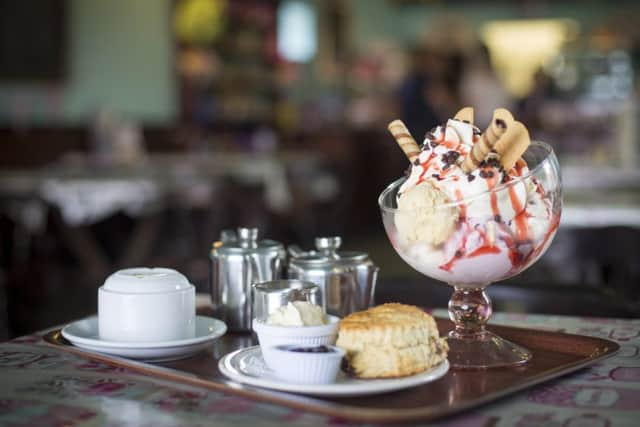 Beacon farm Cream Tea with Ice Cream Gut Buster.