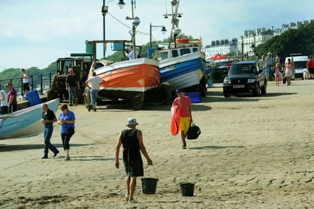 The coble landing at Filey.