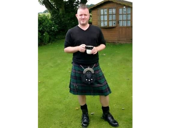 Christopher Baxter says he was attacked because he was wearing a kilt. Picture: Ross Parry Agency