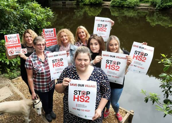 South Kirby residents are among those protesting against the new HS2 route through Yorkshire.