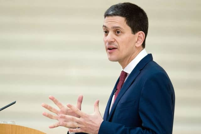 Former foreign secretary David Miliband