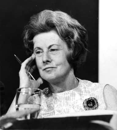 Barbara Castle, speaking in 1970.