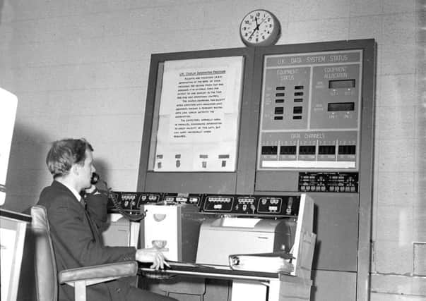 Inside Fylingdales  in 1964.