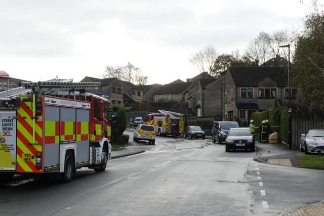 The scene after the blaze at Spout House Farm, Stannington, Sheffield