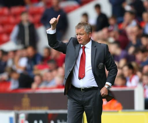 Sheffield United manager, Chris Wilder.