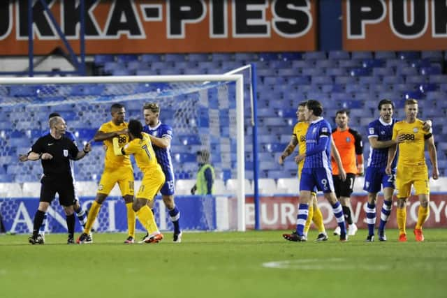 Referee sends off two Preston North End players