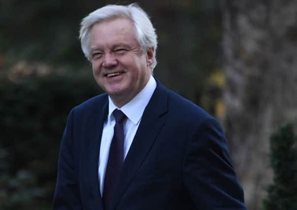 Brexit Secretary David Davis arrives at 10 Downing Street.