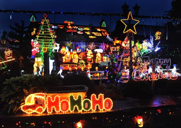 The spectacular array of Christmas lights that adorn the garden of Eric and Jean Marshall's Bagby home.  Pictures: Gary Longbottom