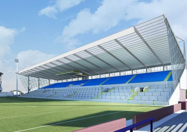 An artist's impression of the new rugby south stand