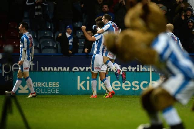 Philip Billing celebrates his winning goal against Reading.  Picture: Bruce Rollinson