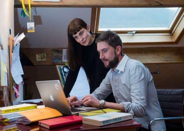 Words worth: Rebecca Evans and Chris Smith, of Hebden Bridge, have developed an online platform to help writers improve their skills. Picture: james hardisty