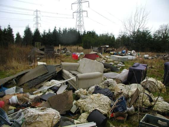 Fly-tipped rubbish