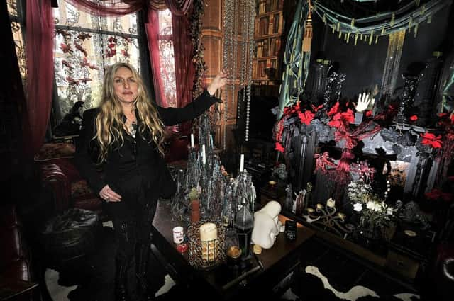 Gothic style. Karen Woodward in her Trafalgar Square property  in Scarborough.