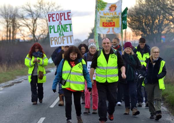 Fracking protesters at Kirby  Misperton.