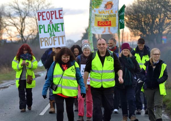 Fracking protesters at Kirby Misperton.