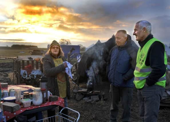 The anti-fracking camp at Kirby Misperton.