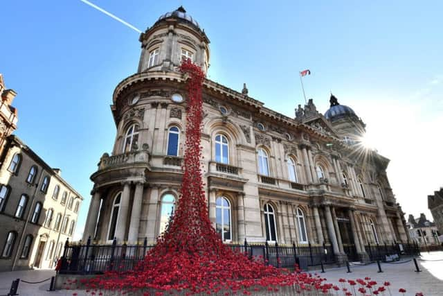 The stunning poppy display: Anthony Devlin/PA Wire