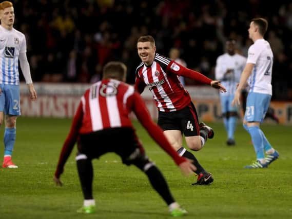 John Fleck celebrates his goal (Photo: Sportsimage)