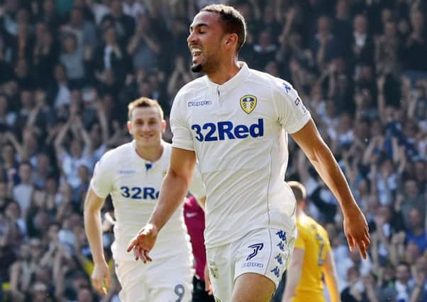 Kemar Roofe: Celebrated his third goal for Leeds United in the win over Preston.