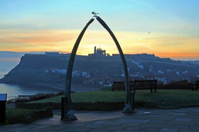 Whitbys famous whalebone arch points to the ports past