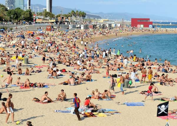 Platja Nova Icarie beach in Barcelona.