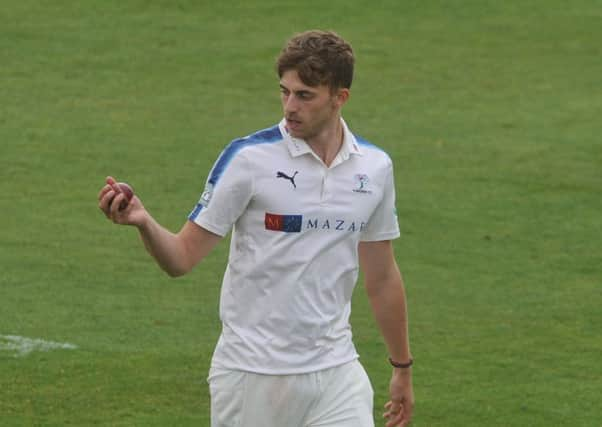 Yorkshire CCC Ben Coad. Picture: Tony Johnson.